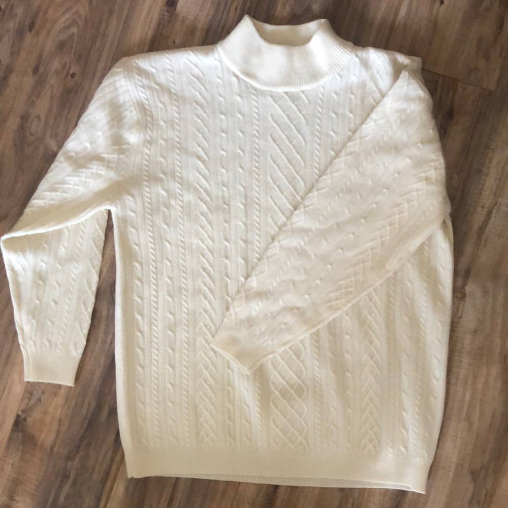 Talbots Wool Fisherman Sweater
